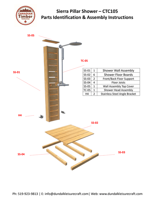 Dundalk Leisurecraft Sierra Outdoor Shower