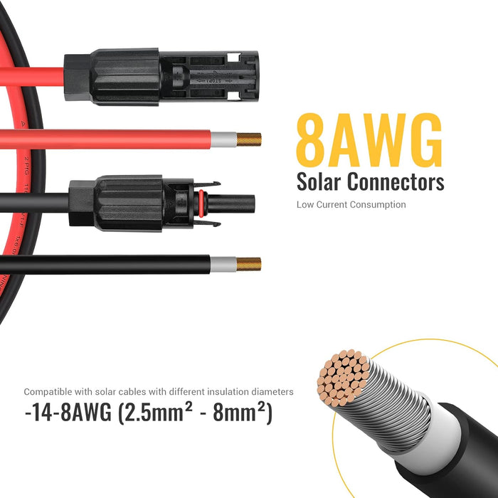 12 PCS Solar Connector Solar Panel Cable Connectors Solar Panel Connectors Kit