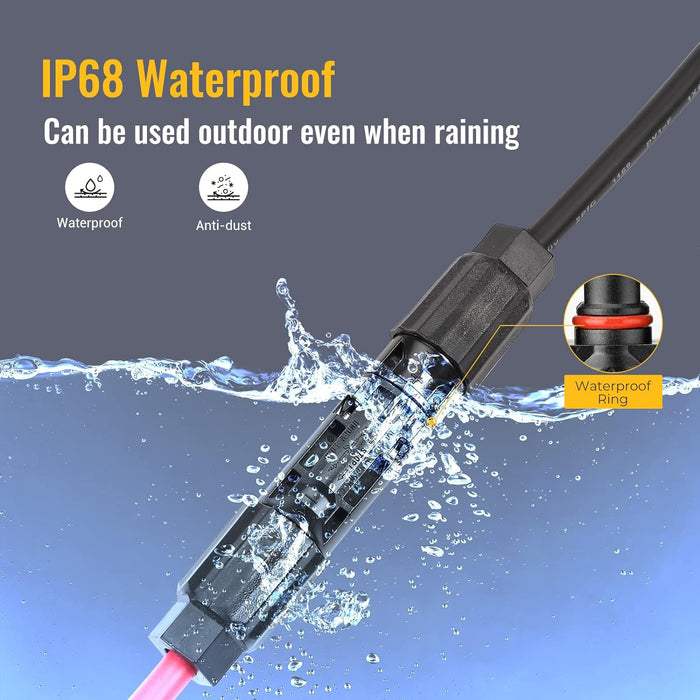 12 PCS Solar Connector Solar Panel Cable Connectors Solar Panel Connectors Kit