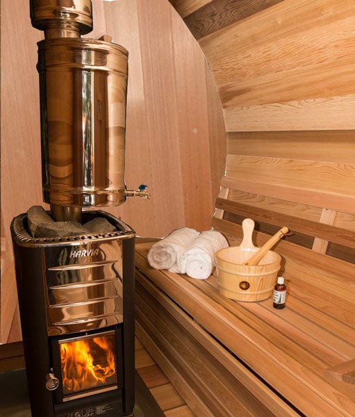 Dundalk Leisurecraft Chimney & Heat Shield with Water Tank for Saunas with Full Back Wall