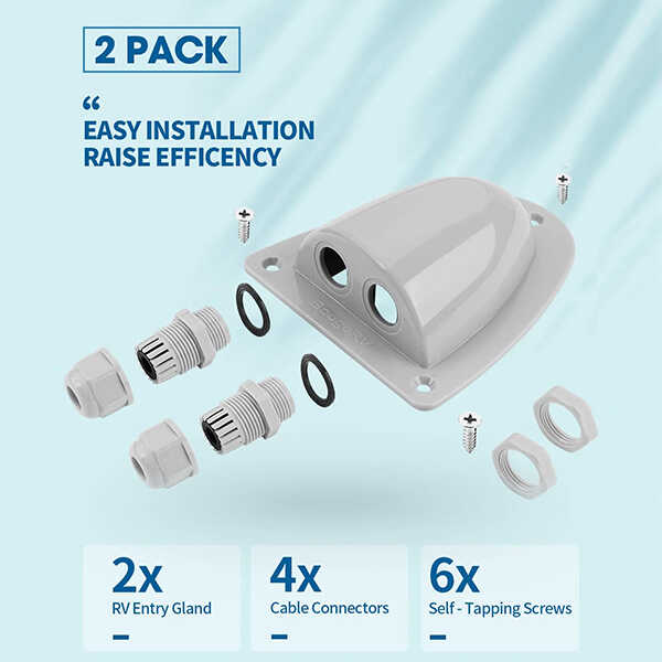 ABS Solar Double Cable Entry Gland Box