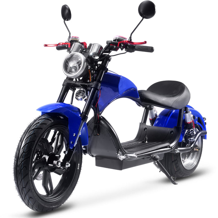 MotoTec Raven 60v 30ah 2500w Lithium Electric Scooter Red