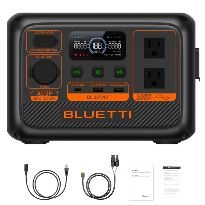 BLUETTI AC2P 300W 230.4Wh Portable Power Station