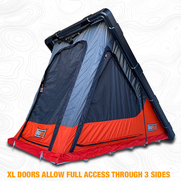 BADASS TENTS 2023 RUGGED Rooftop Tent (Universal Fit) w/ Top Crossbars