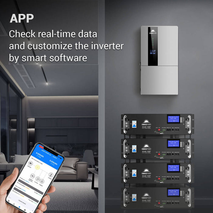 SungoldPower 7.6KW/ 11.4KW Hybrid Inverter 48V Split Phase SGN11.4KHB-48/ SGN7.6K1HB-48