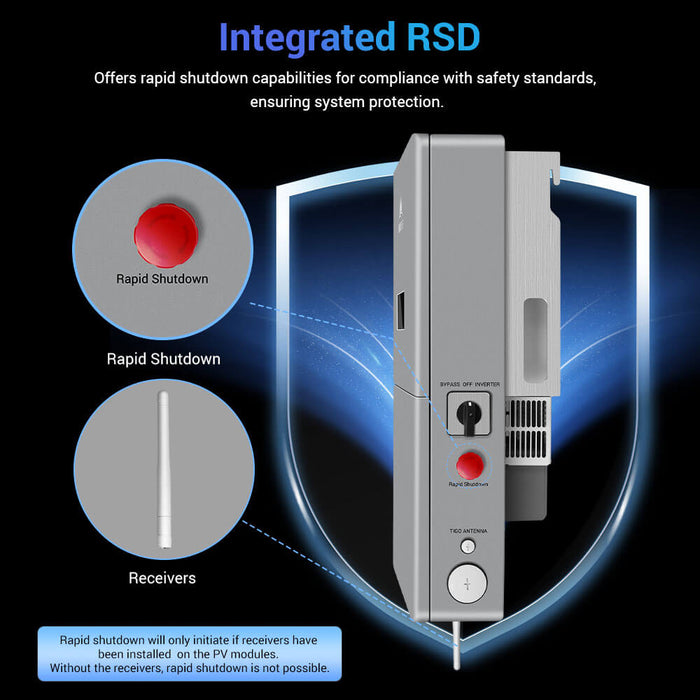 SungoldPower High Voltage 11.4KW Hybrid Split Phase Inverter with APS Transmitter SG11.4KHB-HV