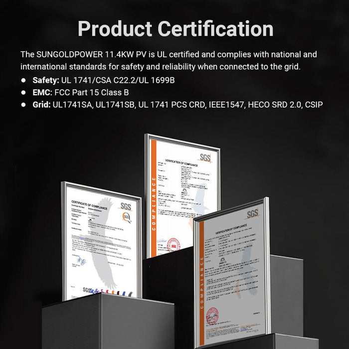SungoldPower 11.4KW 48V Split Phase Hybrid Solar Inverter | Whole Home Backup (200A) | SGN-11K15PRO