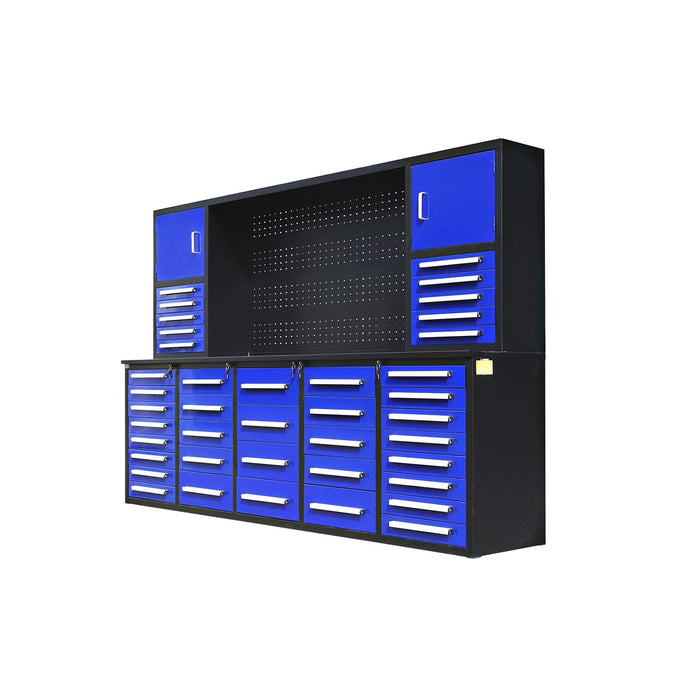 10ft Workbench Cabinet (40 Drawers, 2 Cabinets & 1 Pegboard)