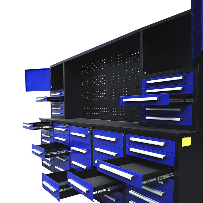 10ft Workbench Cabinet (40 Drawers, 2 Cabinets & 1 Pegboard)
