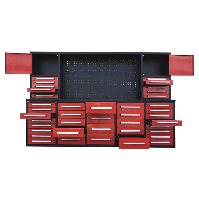 10ft Workbench Cabinet (40 Drawers, 2 Cabinets & 1 Pegboard)