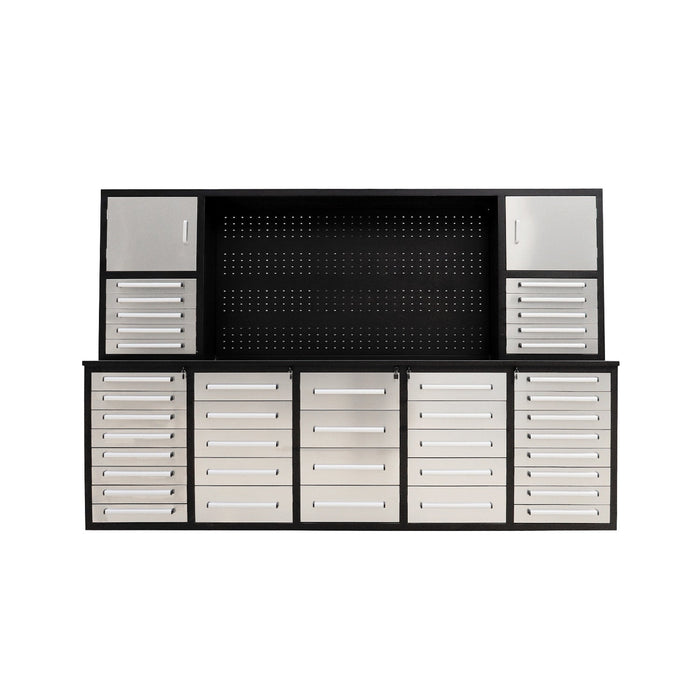 10ft Workbench Cabinet (40 Drawers, 2 Cabinets & 1 Pegboard)