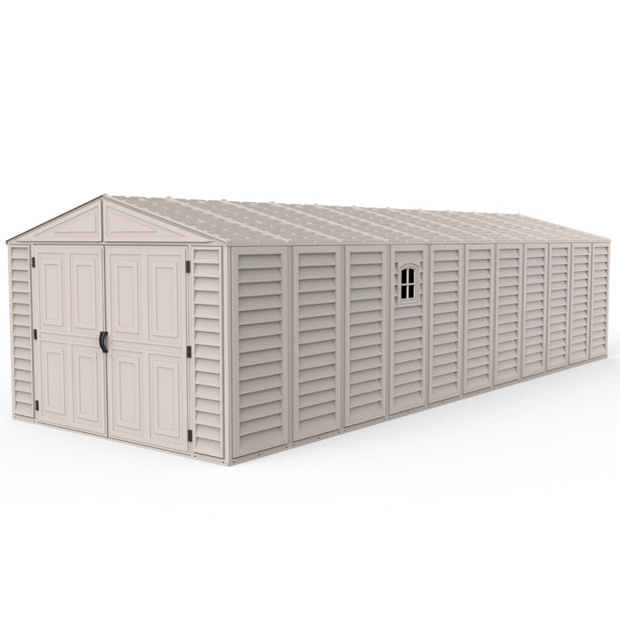 Chery Industrial Duramax 10.5′ x 31′ Vinyl Garage with Foundation, 2 Windows & Side Doors Vinyl Storage Shed 15626