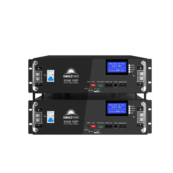 SUNGOLDPOWER 48V 100AH Server Rack LiFePO4 Lithium  Battery SG48100P UL1973  UL9540A