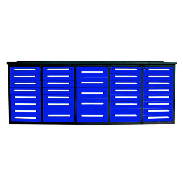 Chery Industrial 10’ Storage Cabinet with 35 Drawers Heavy‑Duty Tool Workbench