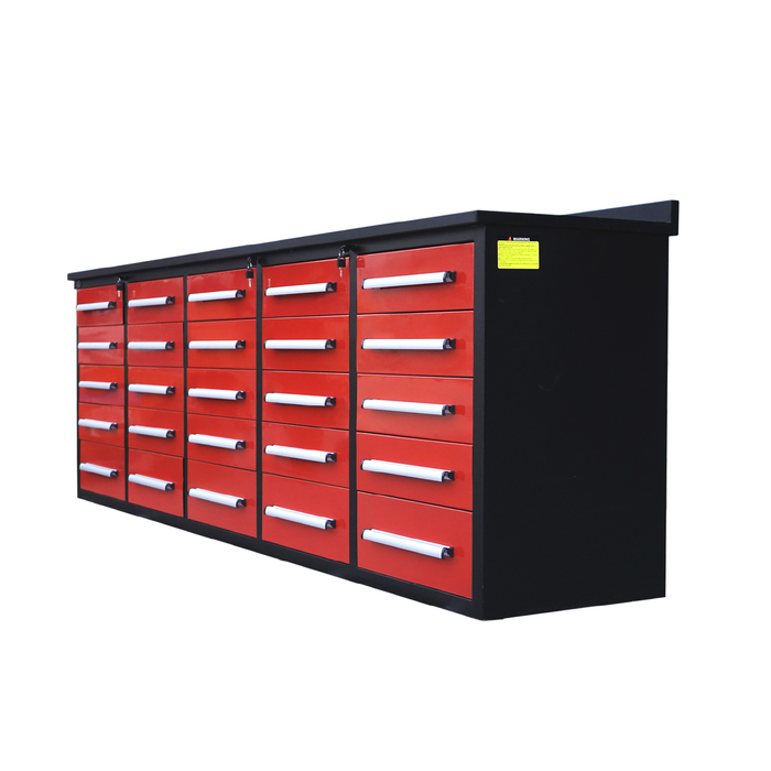 Chery Industrial 10’ Heavy-Duty Steel Workbench with 25 Drawers WW000184