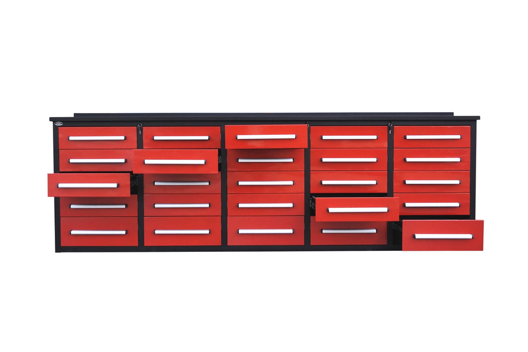 Chery Industrial 10’ Heavy-Duty Steel Workbench with 25 Drawers WW000184