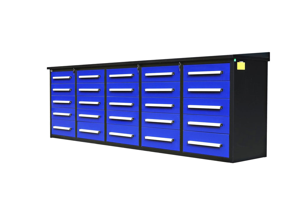 Chery Industrial 10’ Heavy-Duty Steel Workbench with 25 Drawers WW000184