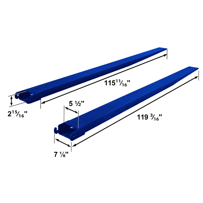 Greatbear 10ft Forklift Extensions 6” Wide Forks, 6600lbs Capacity (Pair)