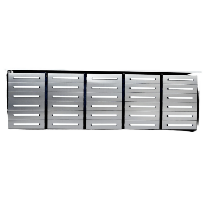 Chery Industrial Steelman 10’ Storage Cabinet with Workbench, 30 Drawers WW000188