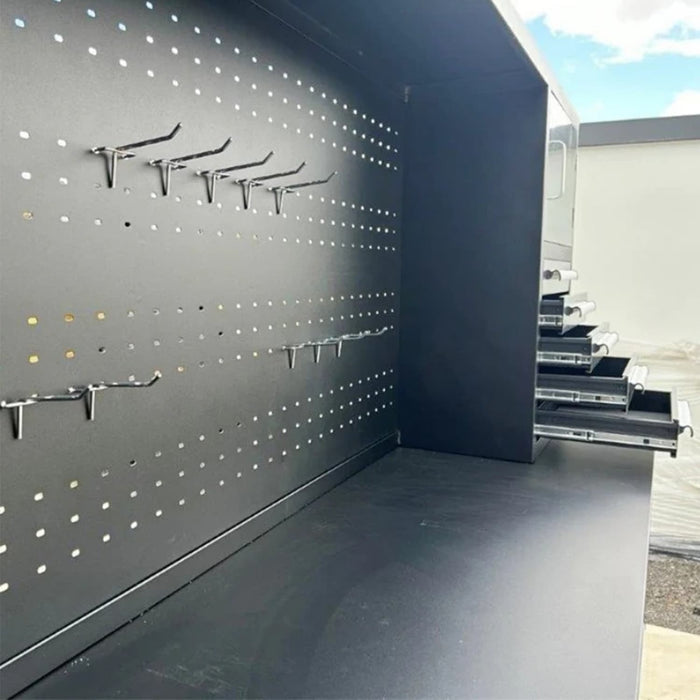 10ft Workbench Cabinet (30 Drawers, 2 Cabinets & 1 Pegboard)