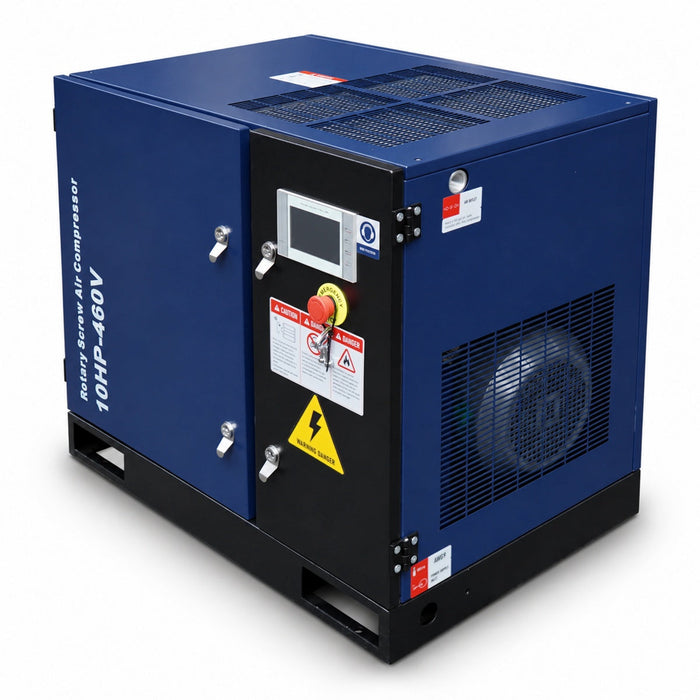 34CFM Rotary Screw Air Compressor – 10HP, 125 PSI, 460V 3-Phase 60HZ