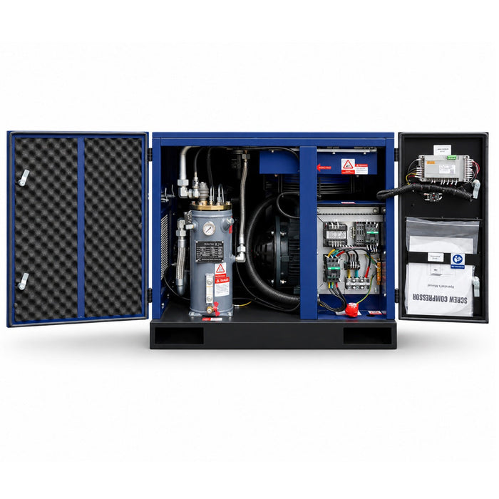 34CFM Rotary Screw Air Compressor – 10HP, 125 PSI, 460V 3-Phase 60HZ