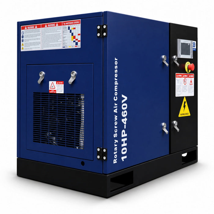 34CFM Rotary Screw Air Compressor – 10HP, 125 PSI, 460V 3-Phase 60HZ