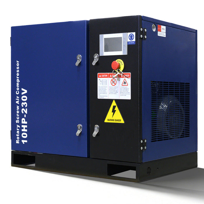 34CFM Rotary Screw Air Compressor – 10HP, 125 PSI, 230V 3-Phase 60HZ
