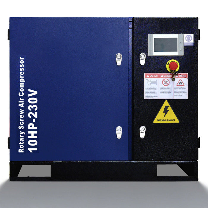 34CFM Rotary Screw Air Compressor – 10HP, 125 PSI, 230V 3-Phase 60HZ