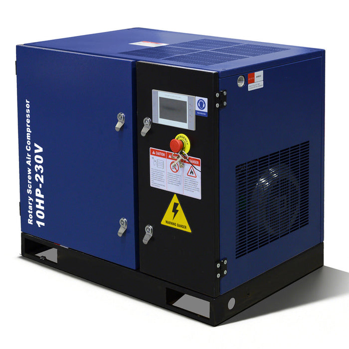34CFM Rotary Screw Air Compressor – 10HP, 125 PSI, 230V 3-Phase 60HZ