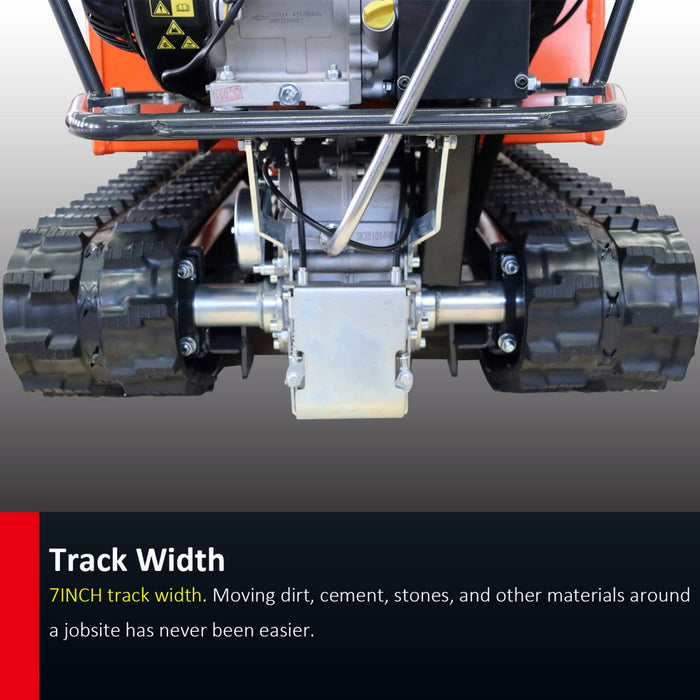 1100lbs Capacity 10HP Gas Powered Track Mini Dumper