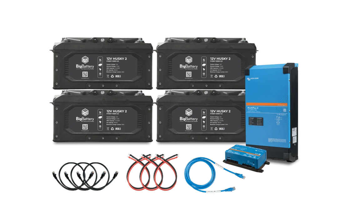 BigBattery 12V 4X HUSKY 2 Power Kit – Victron (3000W | 20.48kWh)
