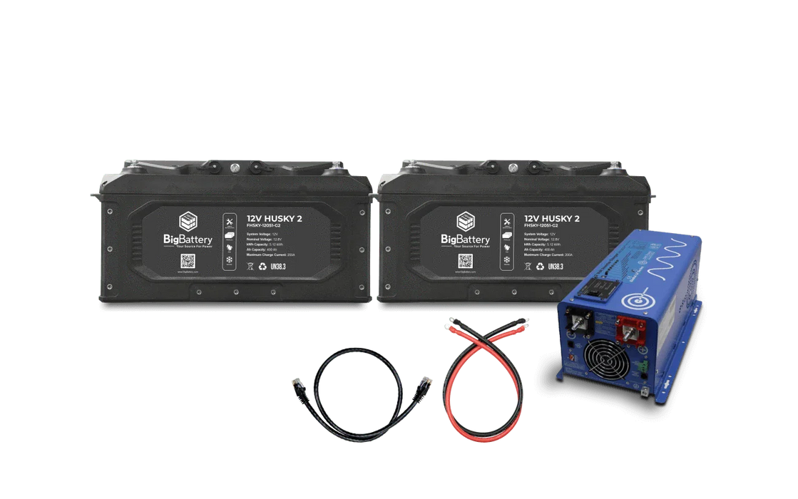 BigBattery 12V 2X HUSKY 2 Power Kit with AIMS (2000W | 10.24kWh)