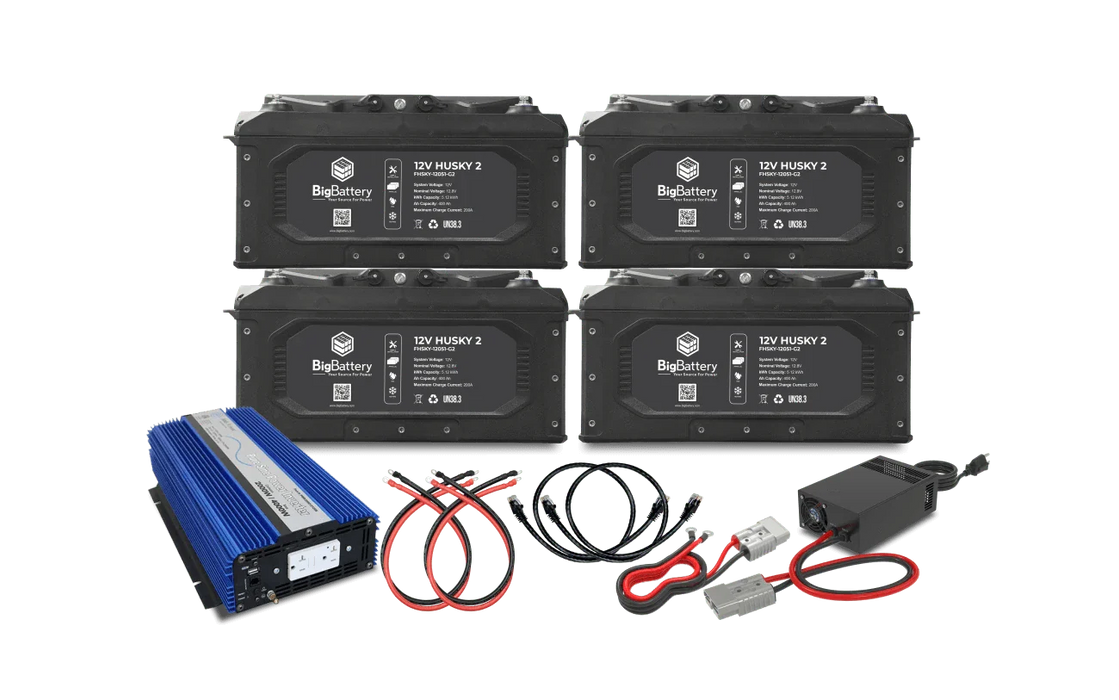 BigBattery 12V 4X HUSKY 2 Power Kit – AIMS Inverter Charger (2000W | 20.48kWh)