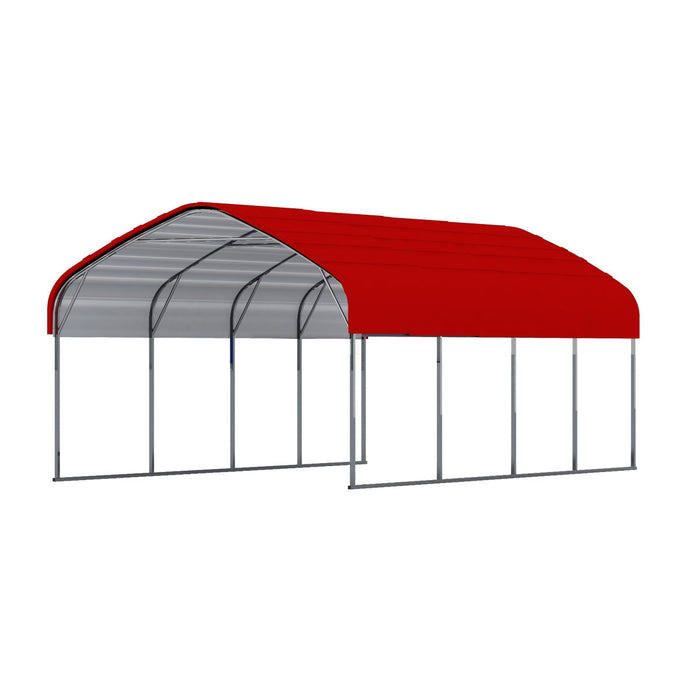 Chery Industrial 12’ x 20’ Outdoor Metal Carport SUISCM122009LA