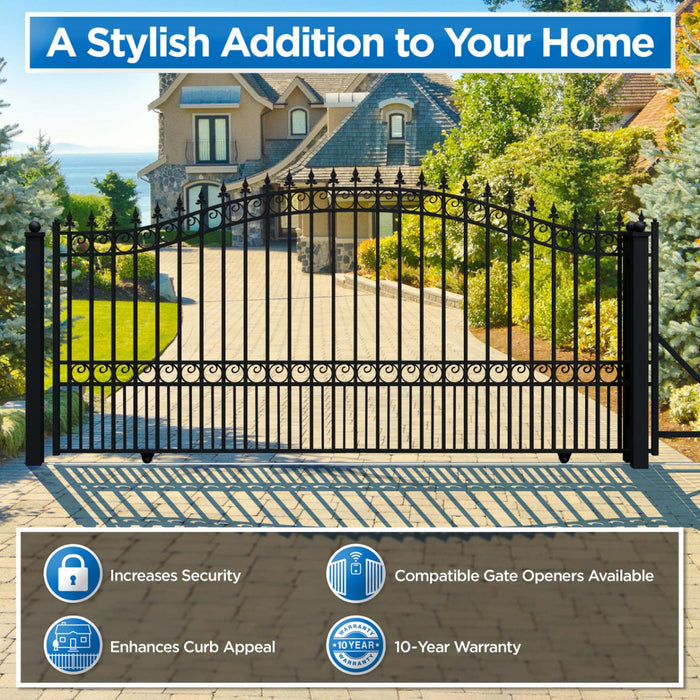 16x6 ft Steel Sliding Driveway Gate