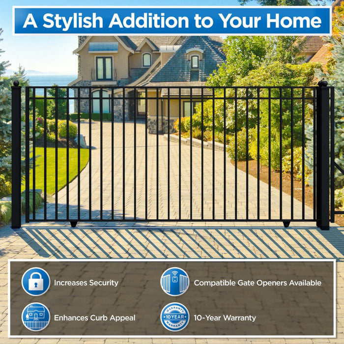 18x6 ft Steel Sliding Driveway Gate