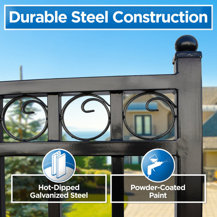 16x6 ft Steel Sliding Driveway Gate