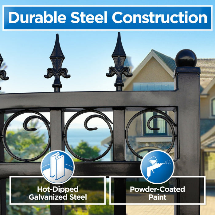 16x6 ft Steel Sliding Driveway Gate