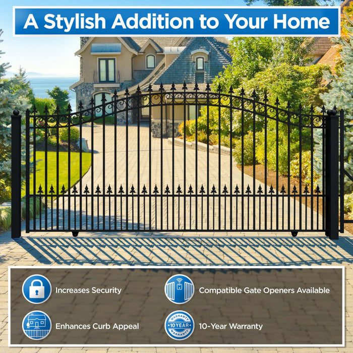 18x6 ft Steel Sliding Driveway Gate