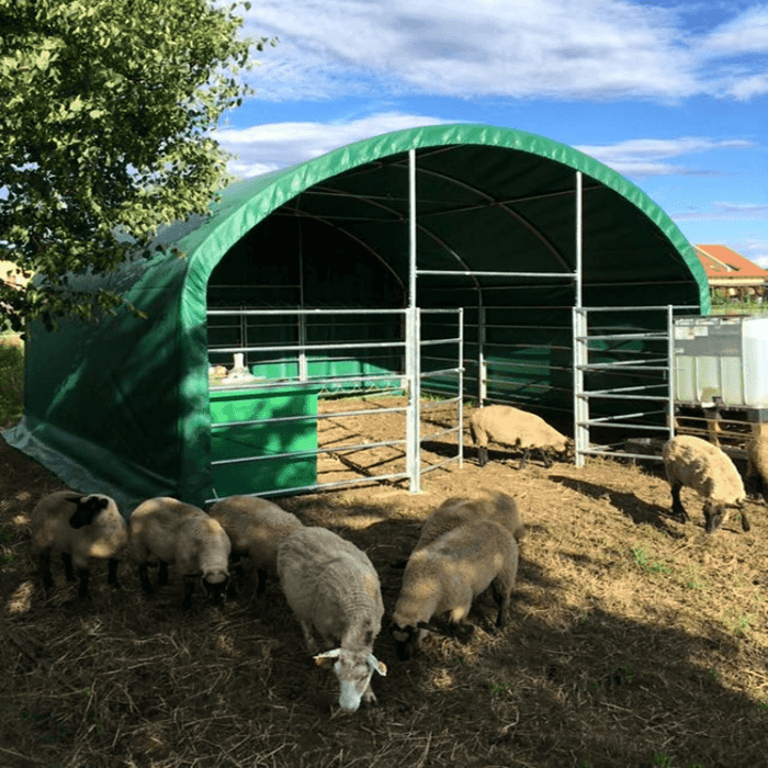 13' x 13' Livestock Corral Shelter with Front Door