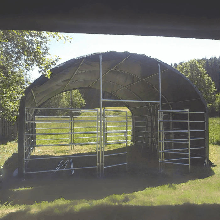 13' x 13' Livestock Corral Shelter with Front Door
