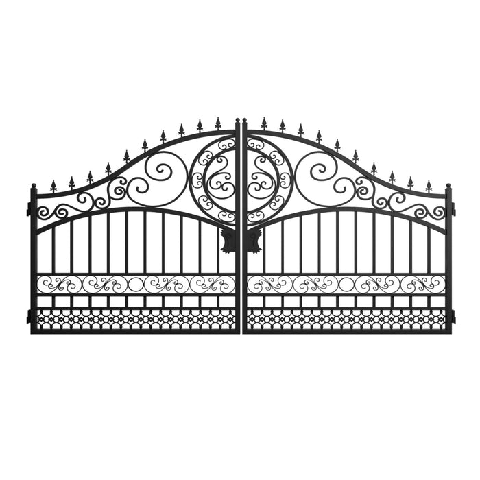 Chery Industrial 14x8 ft Steel Dual Swing Driveway Gate-European Style