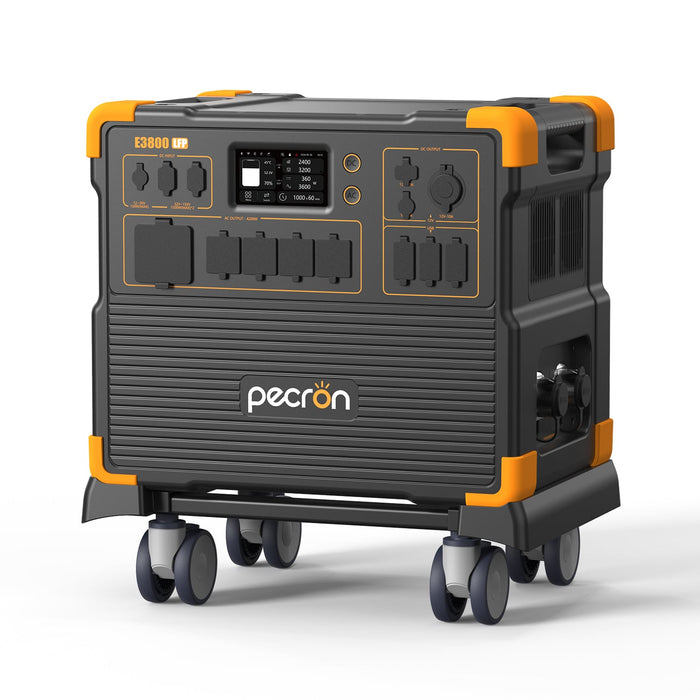 PECRON E3800LFP Portable Power Station 4200W 3840Wh with Free Cart