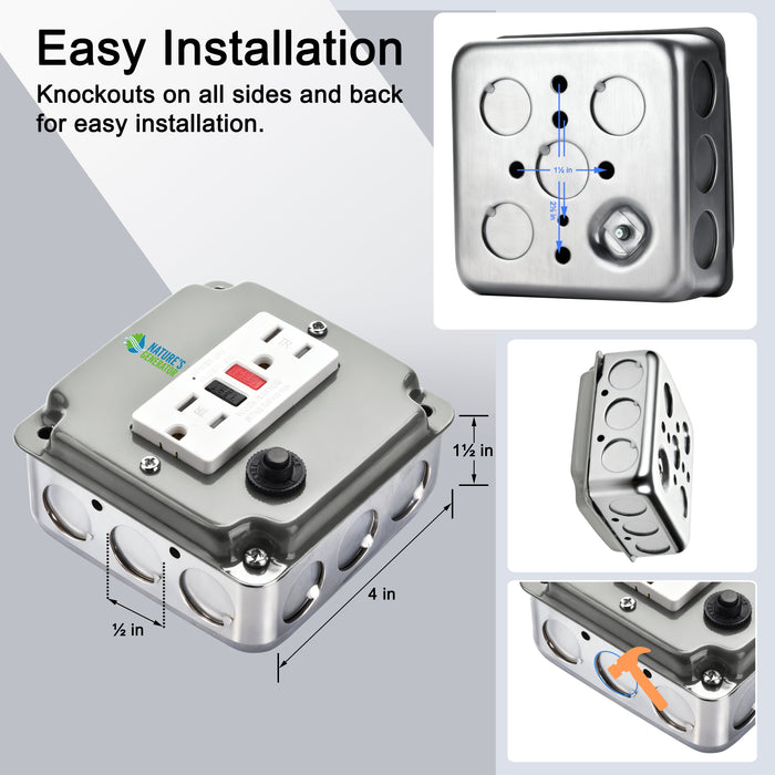 Nature's Generator 15A GFCI Power Outlet Box