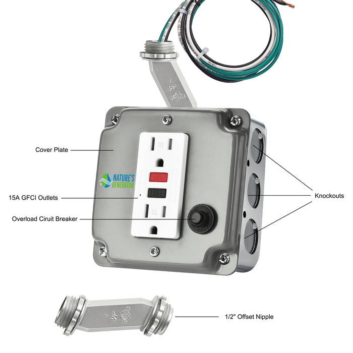 Nature's Generator 15A GFCI Power Outlet Box