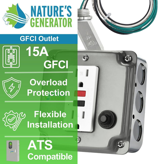 Nature's Generator 15A GFCI Power Outlet Box