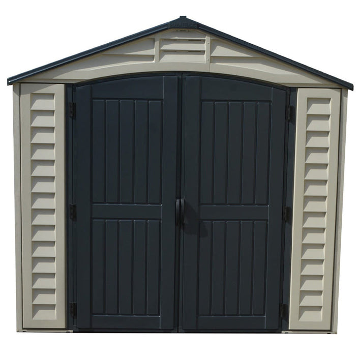 Chery Industrial Duramax 15.8’ Apex‑Pro Vinyl Storage Shed with Foundation Kit