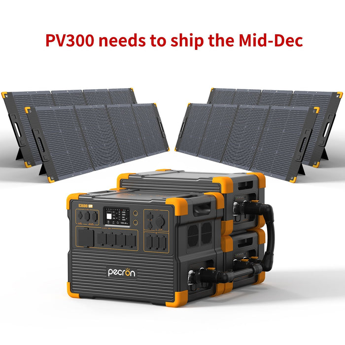 PECRON E3600LFP Solar Generator Kit 3600W 3072Wh (Pre-OIrder: ETA Mid October)