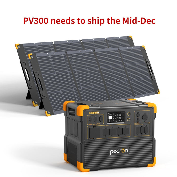 PECRON E3600LFP Solar Generator Kit 3600W 3072Wh (Pre-OIrder: ETA Mid October)